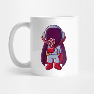 Cute Astronaut Dracula Vampire Halloween Cartoon Mug